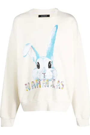 Nahmias Rhinestone-embellished logo-print cotton sweatshirt
