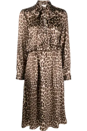 P.A.R.O.S.H. Leopard-print silk midi dress