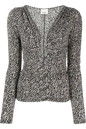 Isabel Marant Laura abstract-print cut-out top