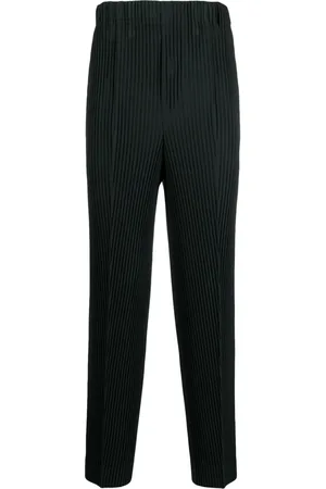Issey Miyake Plissé-effect tapered trousers