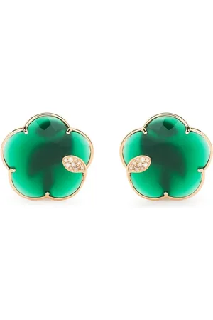 Pasquale Bruni 18kt rose gold Ton Joli green agate and diamond earrings