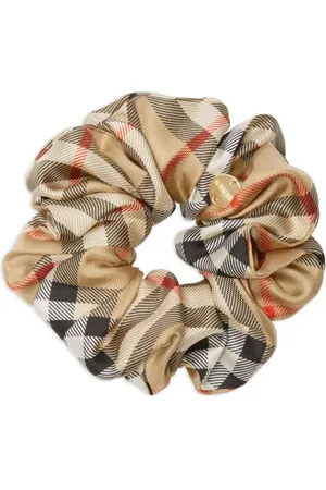 Burberry Check-print silk scrunchie