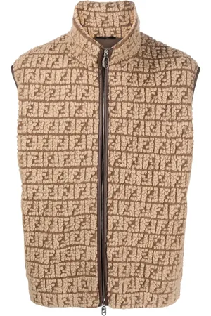 Fendi FF-monogram fleece gilet