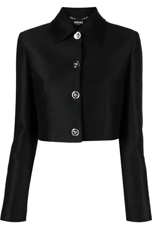 VERSACE Cropped button-up jacket