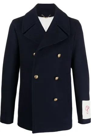Golden Goose Logo-patch double-breasted jacket