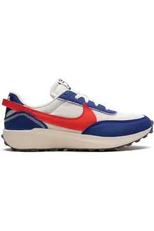Nike Waffle Debut Swoosh "Old Royal/Habanero Red" sneakers
