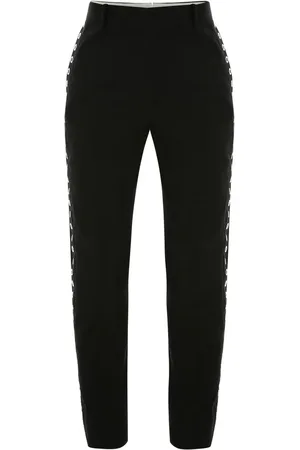 Alexander McQueen Eyelet-detail slim-cut trousers