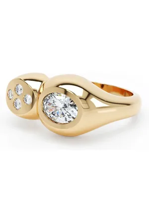 LOEV 18kt recycled yellow Curve diamond ring