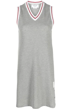 Thom Browne Stripe-trim cotton minidress