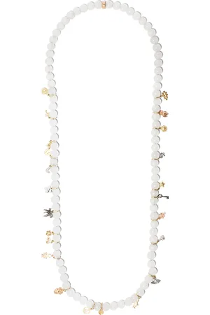 CAROLINA BUCCI 18kt gold and pearl Lucky Charms sunstone necklace