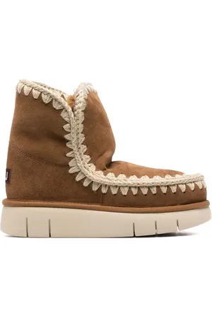 Mou Logo-patch slip-on boots