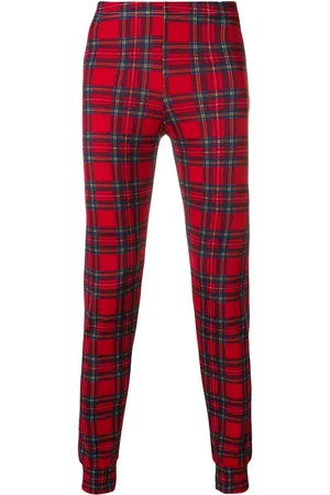 Comme des Garçons Checkered fitted trousers