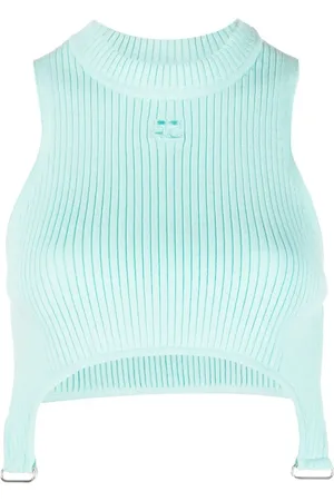 Courrèges Logo-patch sleeveless top