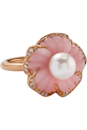 Irene Neuwirth 18kt rose gold Tropical Flower opal ring