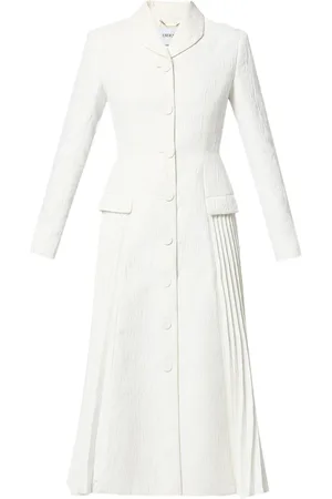 Erdem Calla pleat-detail cloqué coat