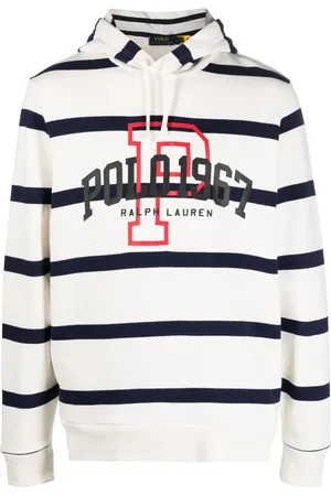 Ralph Lauren Logo-print striped cotton hoodie
