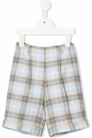 SIOLA Virgin wool check shorts