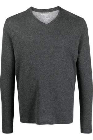 Majestic V-neck fine-knit jumper