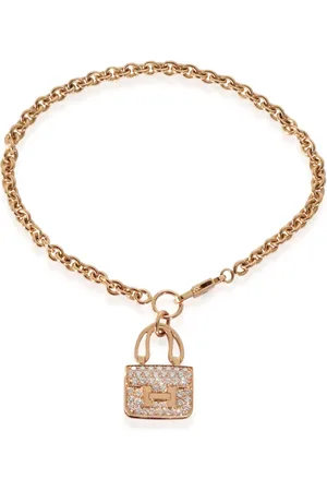 Hermès 18kt rose gold Amulette Constance diamond bracelet