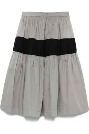 Saint Laurent 1980s pleated midi skirt