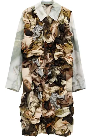 Comme des Garçons Single-breasted ruched coat