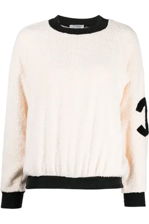 CHANEL 1990s CC crew-neck fleece sweatshirt