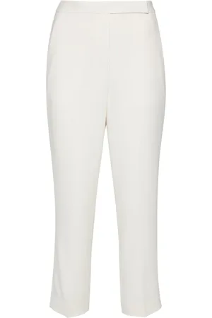 THEORY Slim-fit cropped crepe trousers