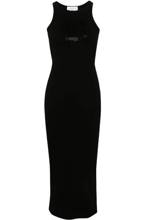 BLUMARINE Racerback fine-ribbed maxi dress