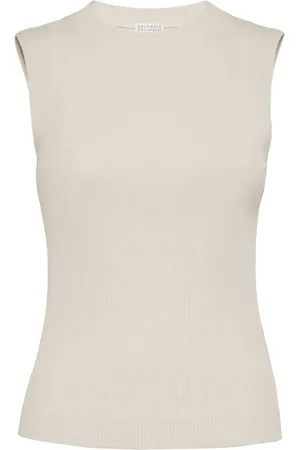 Brunello Cucinelli Monili-chain cotton tank top