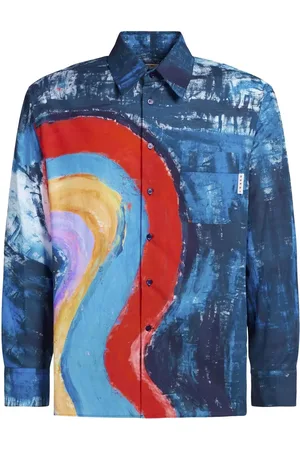 Marni Painterly-print cotton shirt