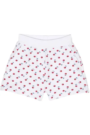 MONNALISA Cherry-print cotton shorts
