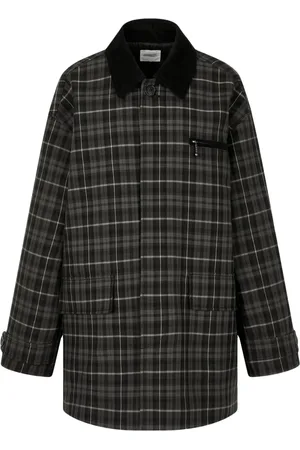 Studio Tomboy Tartan check-pattern single-breasted coat