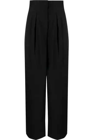 REMAIN High-waisted pleated wide-leg trousers