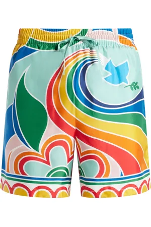 Casablanca Le Pouvoir des Fleurs silk shorts