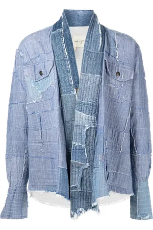 GREG LAUREN Patchwork denim jacket
