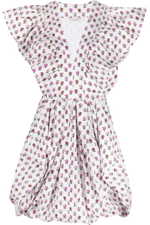 Serafini Floral-print puffball short dress