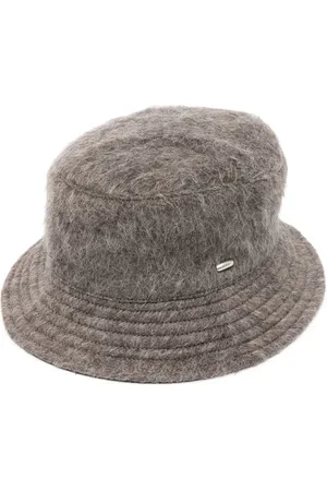 OUR LEGACY Logo-plaque brushed-finish bucket hat