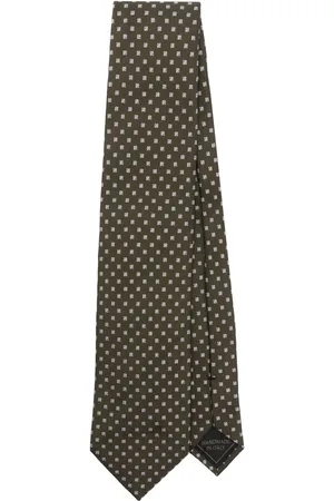 BRIONI Geometric-jacquard tie