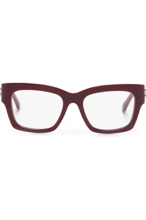 Balenciaga Logo-lettering square-frame glasses