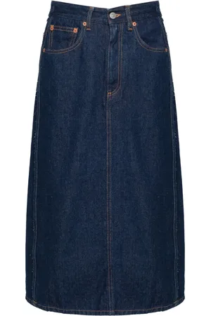 Maison Margiela Denim wrap midi skirt