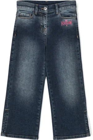 Chiara Ferragni Logo-embroidered straight-leg jeans