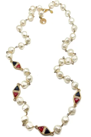 JENNIFER GIBSON JEWELLERY 1980s pre-owned Louis Féraud faux-pearl necklace