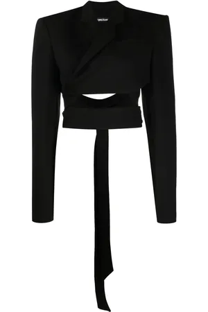 ANDREADAMO Overlapping-strap cropped jacket