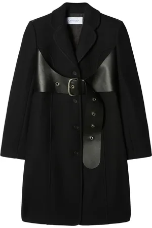 OFF-WHITE Belted single-breasted coat