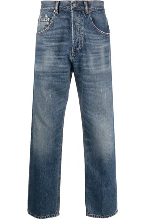 LARDINI Distressed straigh-leg jeans