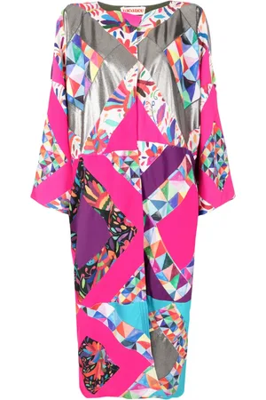 Olympiah Colour-block patchwork cotton-blend kimono