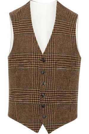 Ralph Lauren Checked tweed wool waistcoat