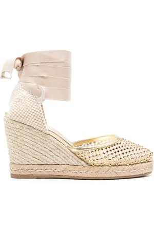 LE SILLA Gilda raffia-design espadrilles
