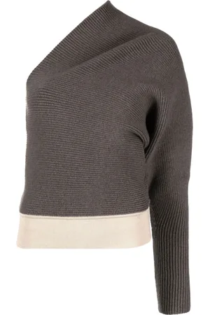 Rick Owens One-shoulder ribbed-knit jumper