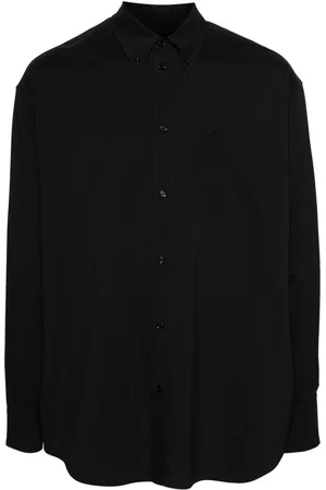 OFF-WHITE Monogram-embroidered cotton shirt